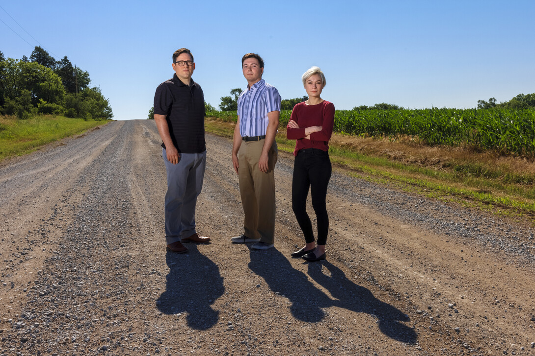 The report was authored by center researchers (from left) Patrick Habecker, Ryan Herrschaft and Bergen Johnston.