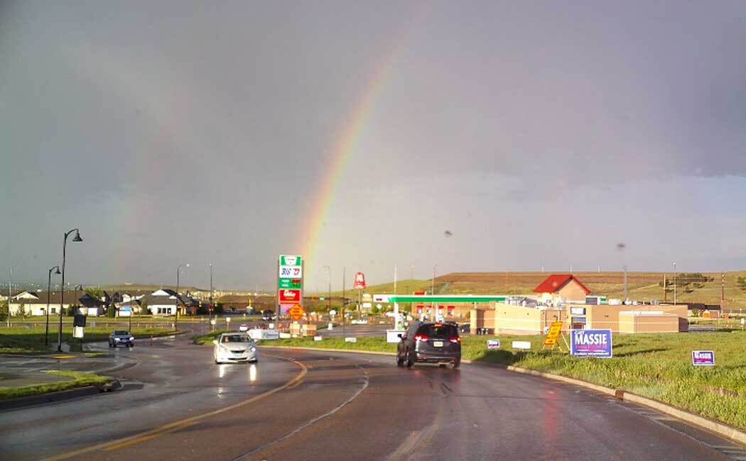 A rainbow after a storm symbolizes one Lakota woman’s struggles in transitioning back into society after her incarceration. The photo was taken by a participant in a recent photovoice project focused on the struggles — and strengths — of Indigenous women.