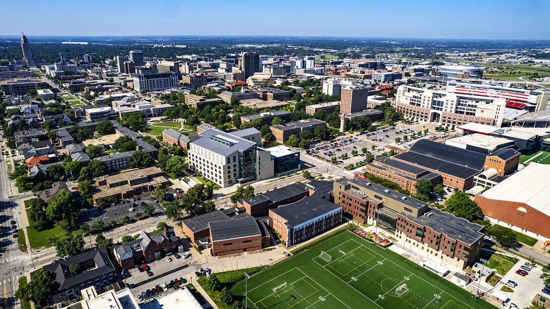 Aerial photo of UNL's City Campus.