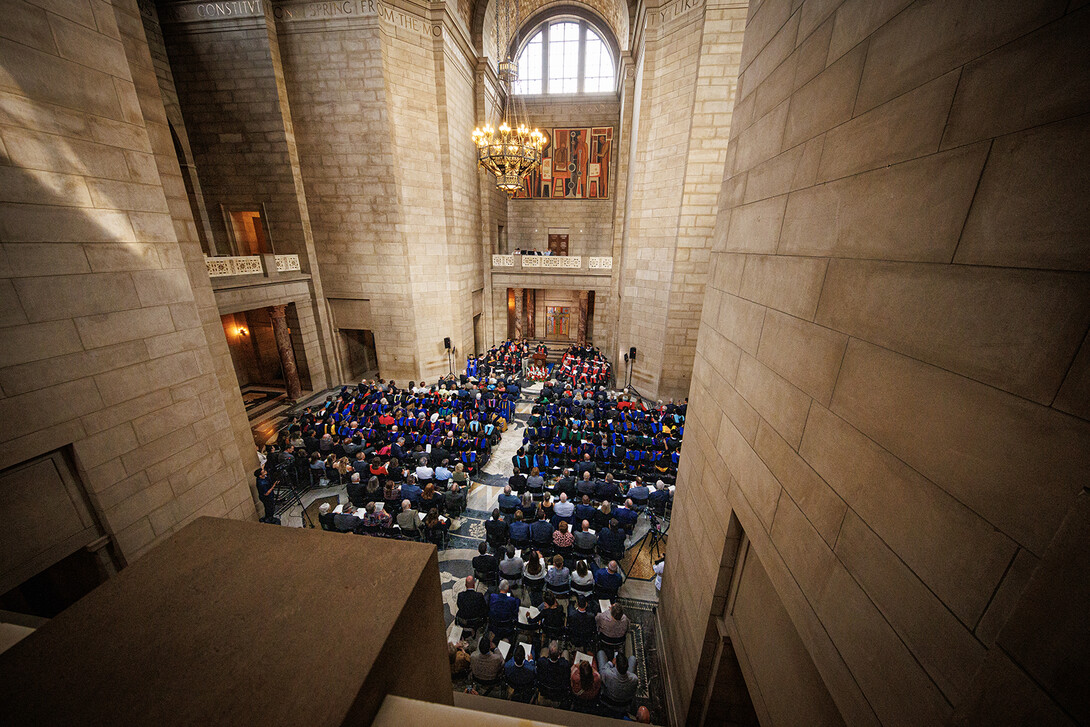 Balcony view of the investiture in the Nebraska Sate Capitol on Sept. 5, 2024.