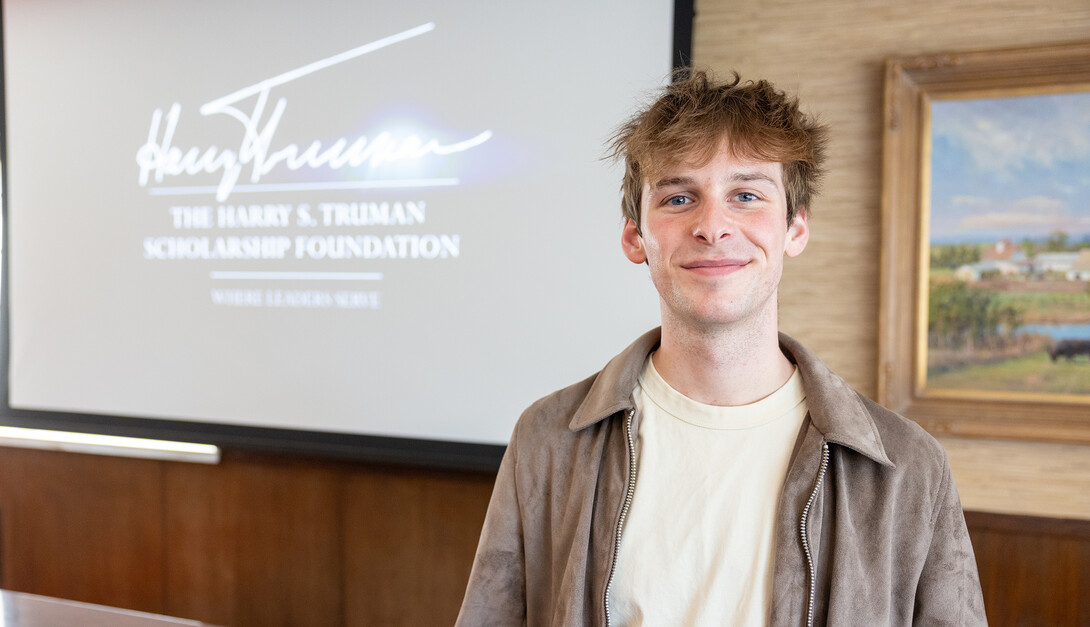 Luke McDermott, a junior at the University of Nebraska–Lincoln, won a Harry S. Truman Scholarship.