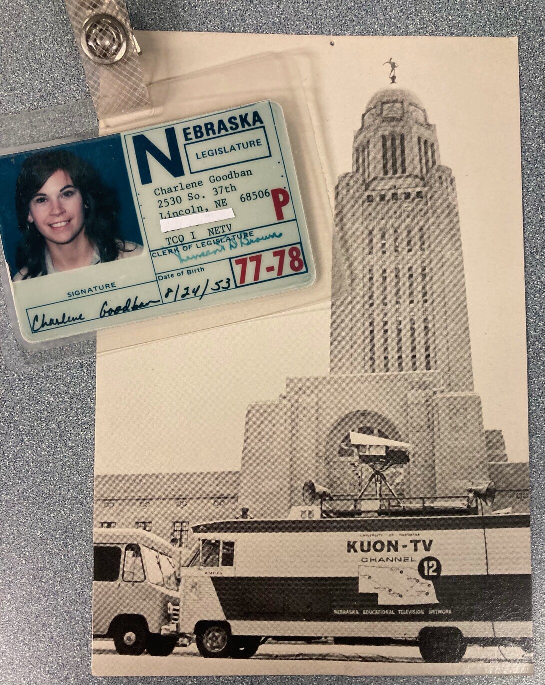 An original badge worn to enter the Capitol. The white out is to cover my Social Security number.