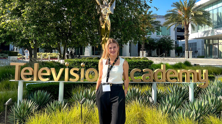 Kathryn Christensen, a senior emerging media arts and business administration major from Bennington, Nebraska, is one of 40 students selected for the prestigious Television Academy Foundation Internship program.