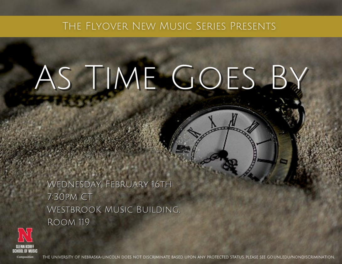 The third Flyover new music concert of the year will be Wednesday, Feb. 16 at 7:30 p.m. in Westbrook Music Building Rm. 119.