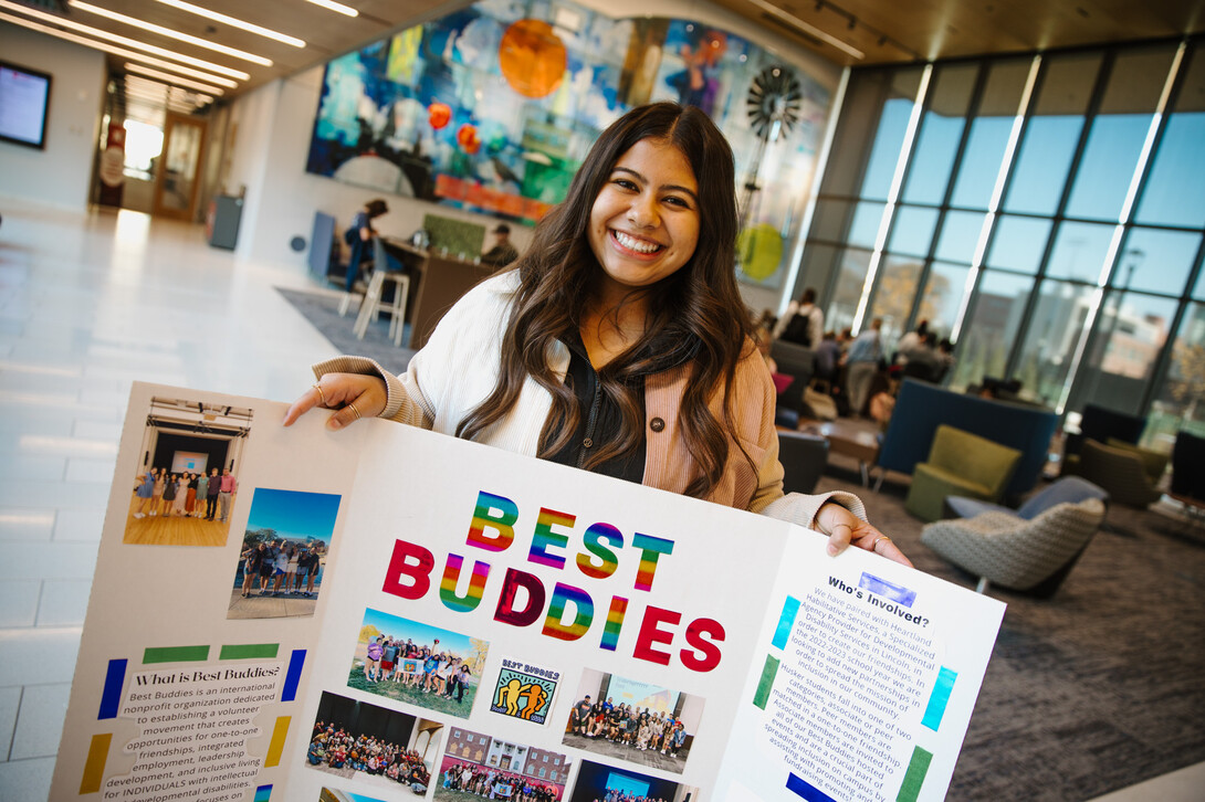 Jenny Castor, a sophomore elementary and special education student from Tecumseh, now serves as treasurer of the Best Buddies RSO.  