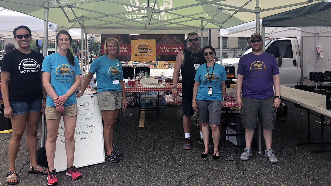 Nebraska's Jill Hochstein and team in the 160° Is Good campaign booth in Washington, D.C.