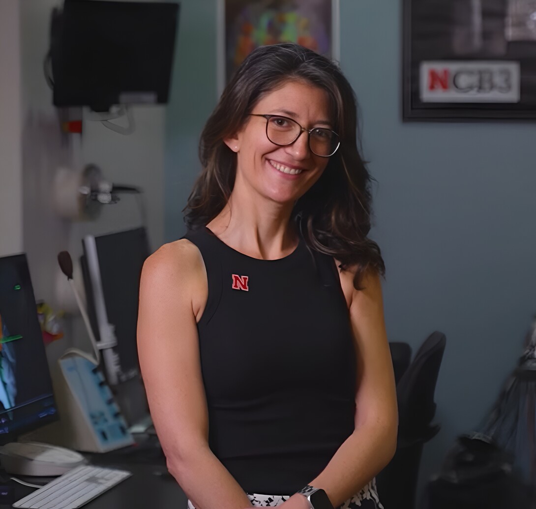 Maital Neta is photographed in the MRI suite at the Center for Brain, Biology and Behavior.