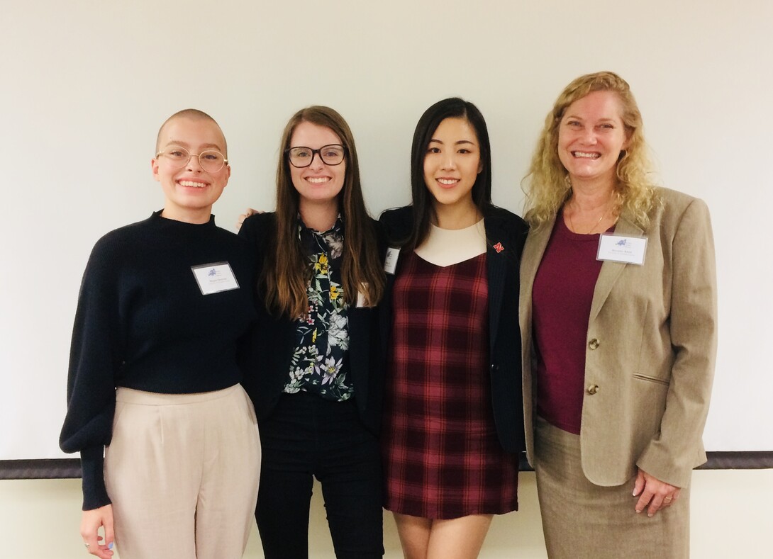 Members of the Nebraska team that created the George Eliot digital archive are (from left) Megan Ekstrom, Rachel Gordon Riley Jhi and Beverley Rilett.