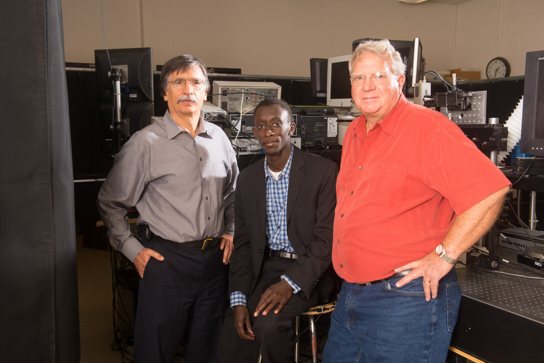 From left, George Gogos, Sidy Ndao, Dennis Alexander