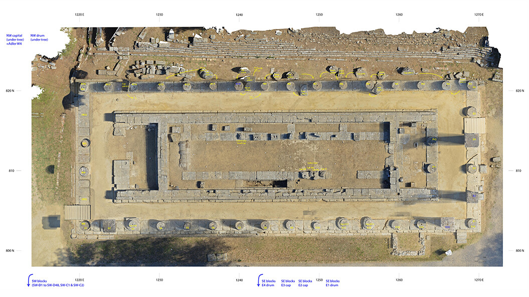 3-D model of the Temple of Hera generated from images captured by UNL's Philip Sapirstein.
