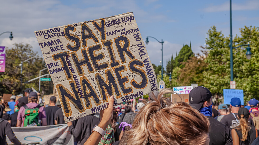 Black Lives Matter rally in Los Angeles.