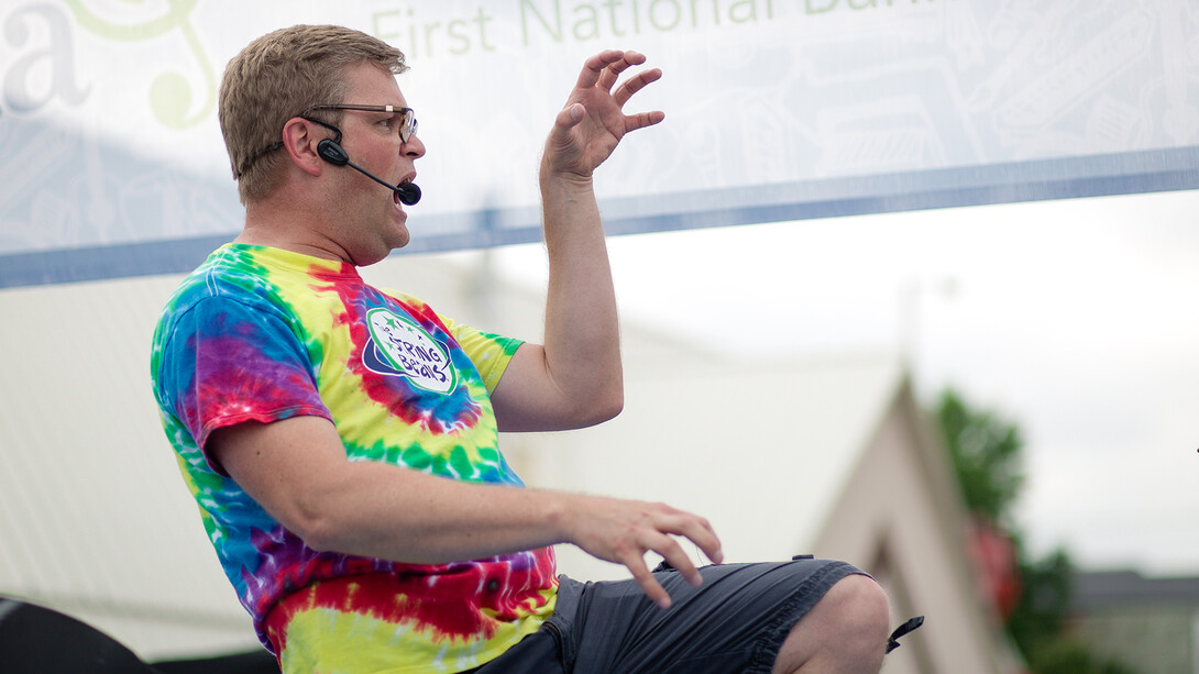 Curt Bright performs during Music and Mozzarella at the Lincoln Children's Museum. The String Beans perform year-round across the region.