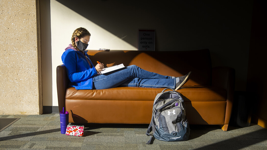 Student studying