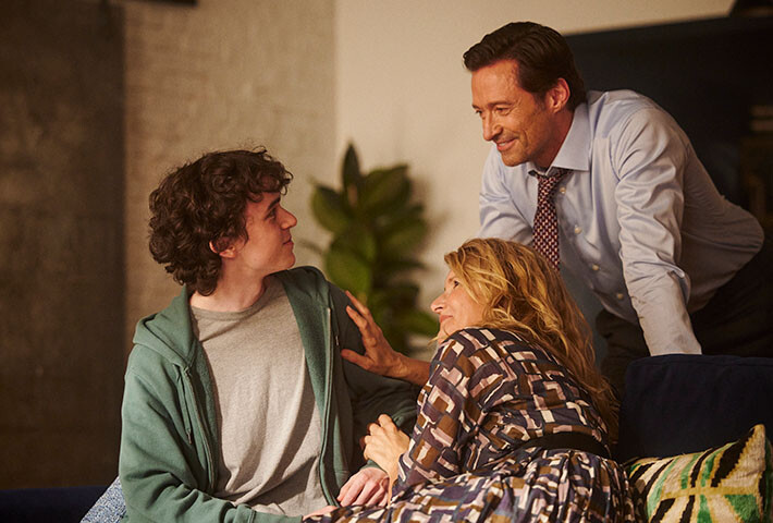 Hugh Jackman, Vanessa Kirby, & Zen McGrath in "The Son."