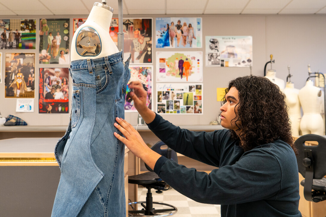 The Textiles & Apparel Design major says involvement with Dare to Wear and Project Funway has helped him think about fashion’s ability to make an impact.  