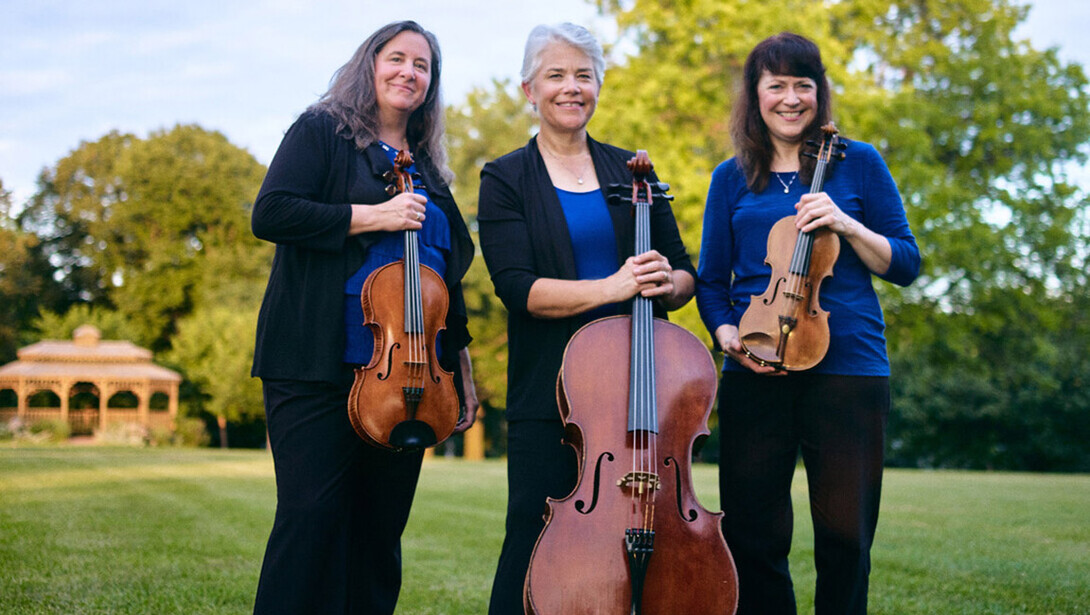 Leslie Perna, Karen Becker and Marcia Henry Liebenow, who make up the Concordia String Trio.