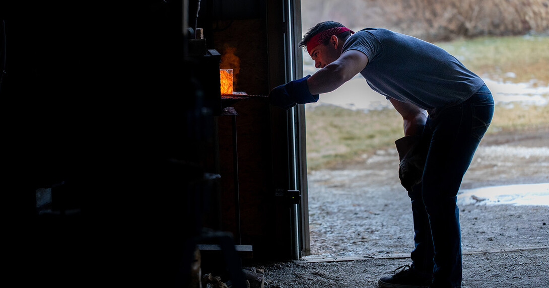 Colton Arias launched Bridger Forge LLC when he was in high school so he could pursue his interest in creating and selling knives and swords.