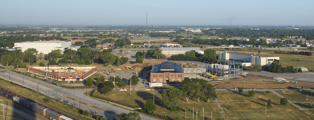 Construction continues on Nebraska Innovation Campus in this image from September.