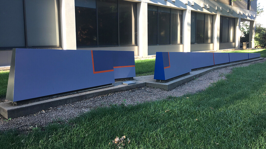 "Variable Wedge" with new paint (top) and before a recent renovation (below).